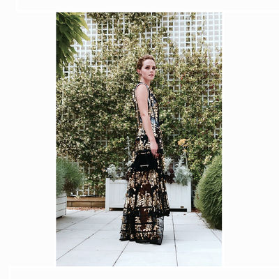 22 juni 2017: Paris photocall for the @wearethecircle, which is out in France on 12th July 🇫🇷⭕ Dress by @louisvuitton, embroidered by hand in Atelier Vermont in Paris. The silk lace was handmade in Caudry, a small French town that specialises in lace production, in an atelier that is certified by ‘Entreprise du Patrimoine Vivant’, which is a recognition to reward French companies for the excellence of their traditional skills, and aims to preserve traditional savoir-faire that is in danger of disappearing. The lace is made from Oeko-Tex 100 certified materials, which means that they don’t contain toxic substances.

Shoes made in Italy by @santoniofficial, whose HQ is powered by 4,000 solar panels. Santoni also runs a school where young people can learn the craft of shoemaking. 
@fernandojorge uses small workshops in central São Paulo to manufacture all his pieces. His motivation is to stimulate the local craftsmanship and emphasise the quality of “Made in Brazil”. Bag made in a family-owned factory in Alicante, Spain by @m2malletier. The factory was opened in 1981 by shoe designer Jaime Romero and his wife, together with 3 of his sons. Today, 25 artisans from the local town of Sax work in the factory, and have all been working there for at least 15 years. Everything is handcrafted using skills and traditions which have been passed from generation to generation.

All fashion info verified by @ecoage

For skin, the organic concealer/foundation 'Un' Cover-Up in colour 22 by @rmsbeauty was used with the @janeiredale Active Light Concealer under the eyes. Silicone-free Bronzer by @vitaliberata Trystal Self Tanning Bronzing Minerals. 
For eyes, the Ecocert certified @antonymcosmetics Natural Eyeliner Pencil in Brown and Organic Nosiette Eyeshadow were used. For brows, Jane Iredale Pure Brow Gel was used and @herbivorebotanicals Coco Rose Tint in Coral, which is suitable for vegans, was used to tint the cheeks. Lips are lined with Jane Iredale Lip Pencil in Crimson before @iliabeauty Arabian Knights was added.

All brands are cruelty-free and formulated using both natural, mineral and organic ingredients. Beauty info verified by @contentbeauty
