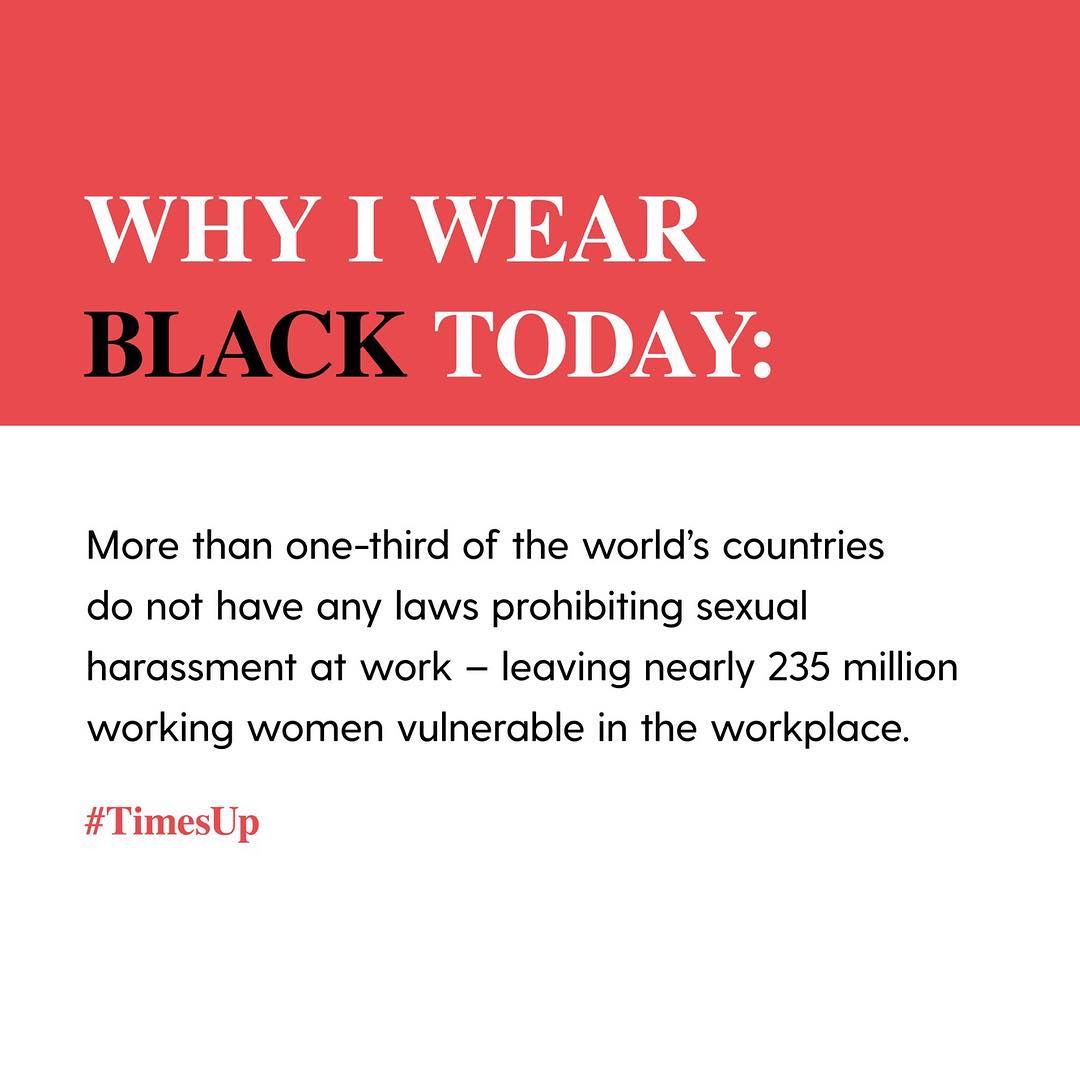 08 januari: In the UK, more than half of all women and nearly two-thirds of women aged 18 to 24 said they have experienced sexual harassment at work. #TimesUp
