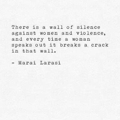 15 januari: “There is a wall of silence against women and violence, and every time a woman speaks out it breaks a crack in that wall.” - @jusmarai #imkaan #timesup
