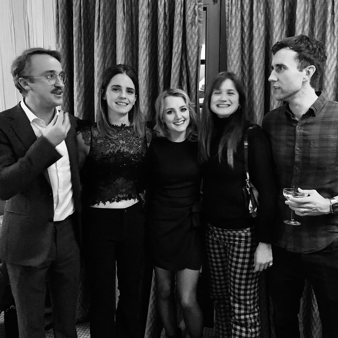18 december 2019: Seasons greetings from my school mates. @mattdavelewis & I mid debate x #gryfindorVSslytherin
