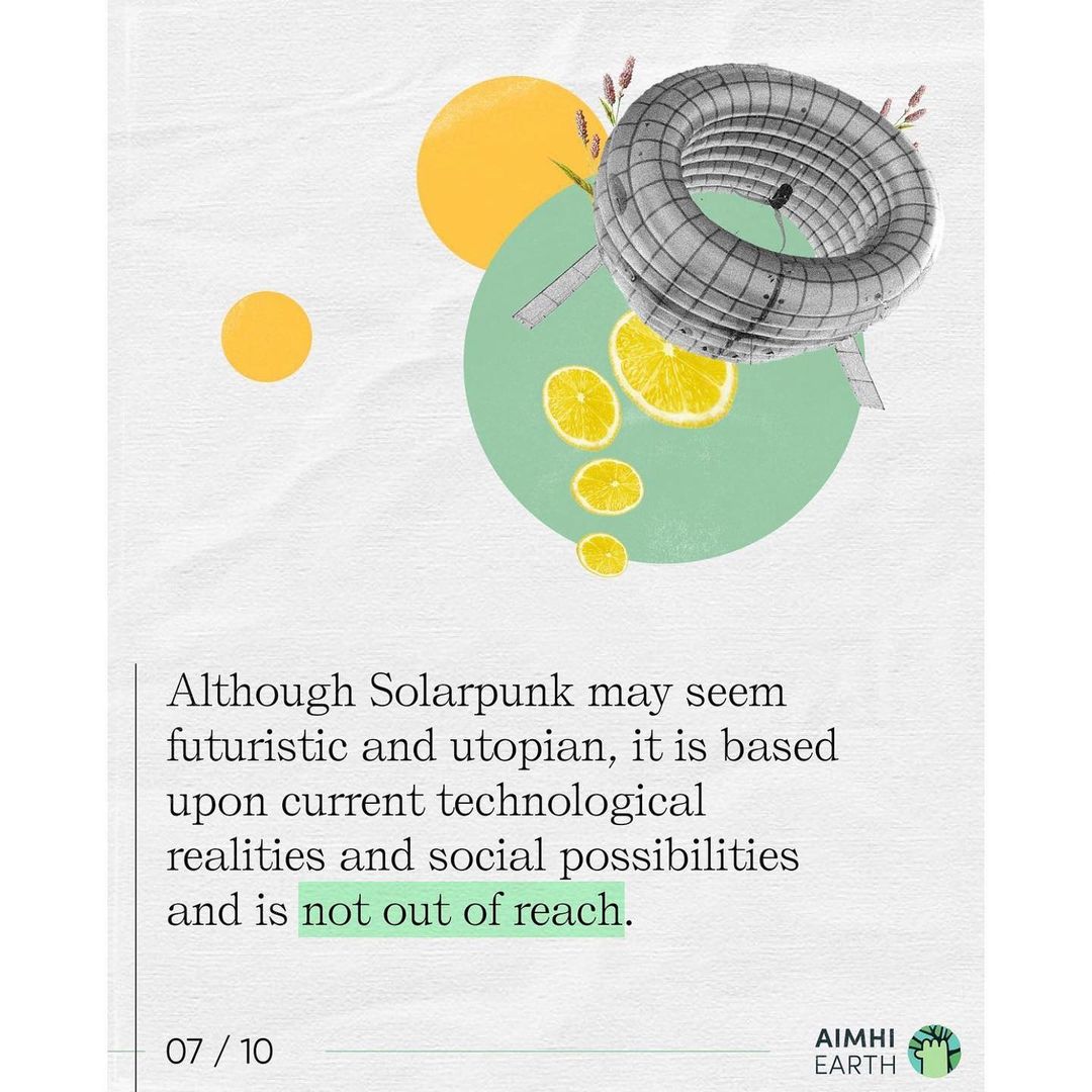 21 oktober: #REPOST from @aimhilive 💚🌿

——

A story from AimHi Earthling, Bella Soares:

“Last week, I went to the @TED @TEDCountdown climate conference, and I really wanted to share the idea of Solarpunk with everyone I met there. Ever since I’ve learned about this movement, I’ve felt hopeful and inspired because it’s helped me imagine what a fossil fuel free future could look like.”

“On the second day, our co-founder, Matthew, was chatting to a man called Bill, who was later introduced to me. I enthusiastically told Bill all about Solarpunk, and he listened intently to everything I said.”

“When I’d finished, he told me that he was an architect and he showed me a book with a collection of his designs, all of them built in cities scattered around the world. All of them were Solarpunk. It turns out this man was Bill McDonough (@williammcdonoughinnovation), a globally recognized leader in sustainable development and design. He is a pioneer of the concepts of Cradle to Cradle Design, the Circular Economy and the Circular Carbon Economy. He’d never heard of the Solarpunk movement before even though he’s clearly one of the people who helped inspire it all.”

“It’s thanks to people like Bill (and many others) advocating for new perspectives, that I felt even more optimistic about the future, because I realized Solarpunk isn’t just an artistic movement, it's here, it’s possible and it’s happening already.”

—

Written by: @polly_gregson
Guest designer: @natrally

—

#solarpunk #climatechangesolutions #climateinspired #nature #naturebasedsolutions
