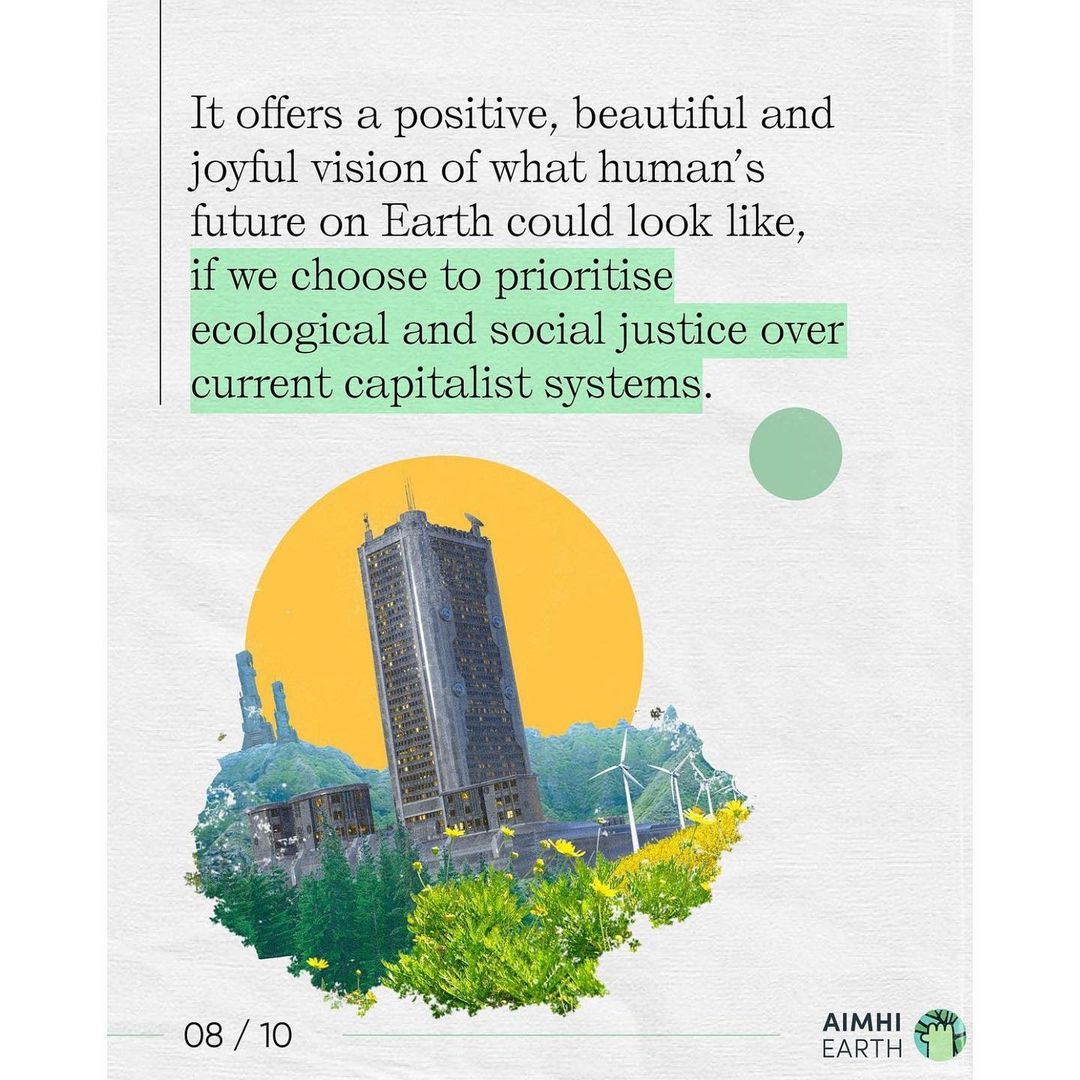 21 oktober: #REPOST from @aimhilive 💚🌿

——

A story from AimHi Earthling, Bella Soares:

“Last week, I went to the @TED @TEDCountdown climate conference, and I really wanted to share the idea of Solarpunk with everyone I met there. Ever since I’ve learned about this movement, I’ve felt hopeful and inspired because it’s helped me imagine what a fossil fuel free future could look like.”

“On the second day, our co-founder, Matthew, was chatting to a man called Bill, who was later introduced to me. I enthusiastically told Bill all about Solarpunk, and he listened intently to everything I said.”

“When I’d finished, he told me that he was an architect and he showed me a book with a collection of his designs, all of them built in cities scattered around the world. All of them were Solarpunk. It turns out this man was Bill McDonough (@williammcdonoughinnovation), a globally recognized leader in sustainable development and design. He is a pioneer of the concepts of Cradle to Cradle Design, the Circular Economy and the Circular Carbon Economy. He’d never heard of the Solarpunk movement before even though he’s clearly one of the people who helped inspire it all.”

“It’s thanks to people like Bill (and many others) advocating for new perspectives, that I felt even more optimistic about the future, because I realized Solarpunk isn’t just an artistic movement, it's here, it’s possible and it’s happening already.”

—

Written by: @polly_gregson
Guest designer: @natrally

—

#solarpunk #climatechangesolutions #climateinspired #nature #naturebasedsolutions
