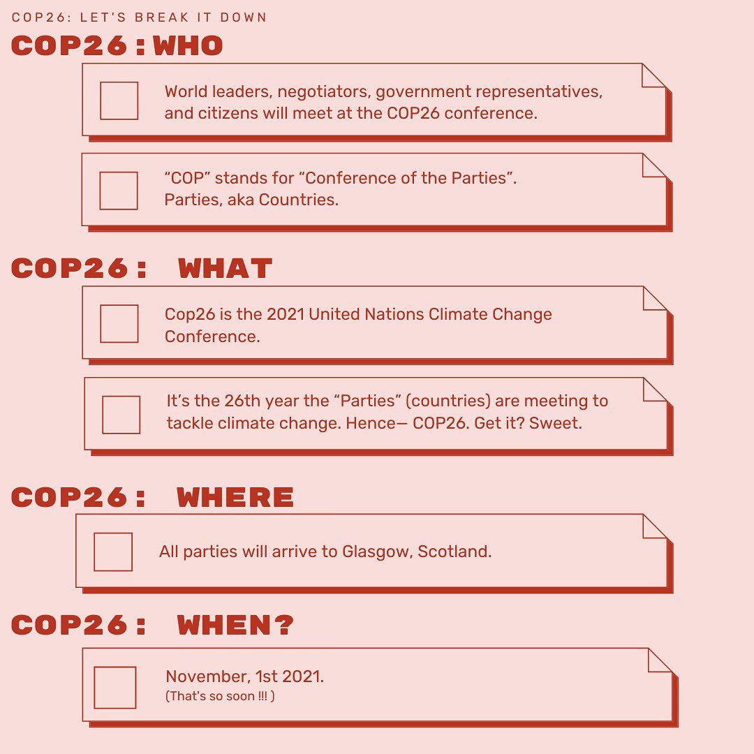 23 oktober: So, what IS COP26 ??? @cop26uk
Swipe for the breakdown. 💥
 23 oktober: So, what IS COP26 ??? @cop26uk
Swipe for the breakdown. 💥