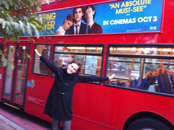 25 september: Yay for Perks ! Lovely to be home London 
