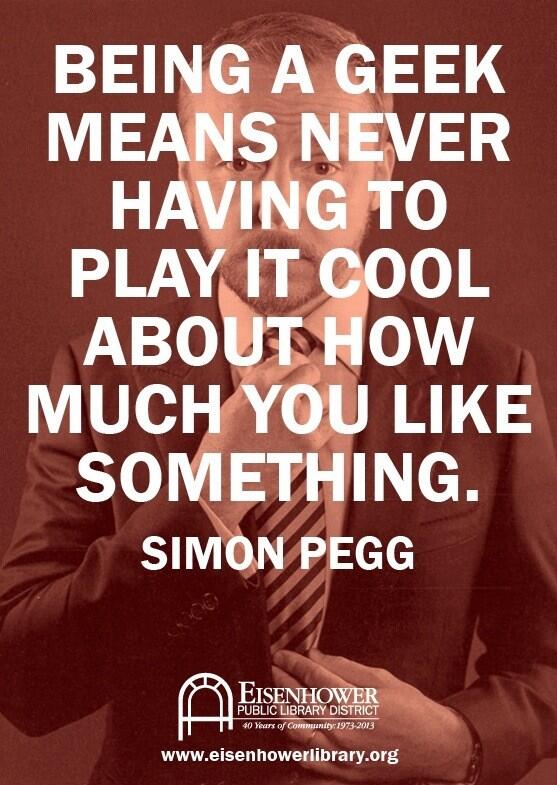 26 april: O Simon Pegg. You eloquent man you. 
