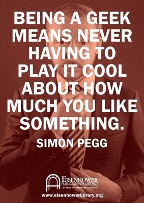 26 april: O Simon Pegg. You eloquent man you. 

