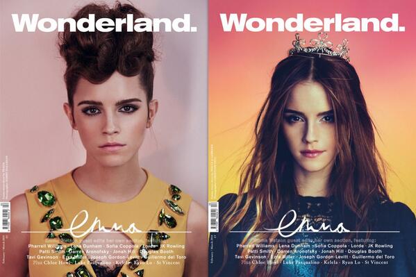 27 januari: Wonderland. Out February 7th. Afro Prada Bruiser or Elf Alien Queen. Your pick. #NOAH @wonderlandmag 
