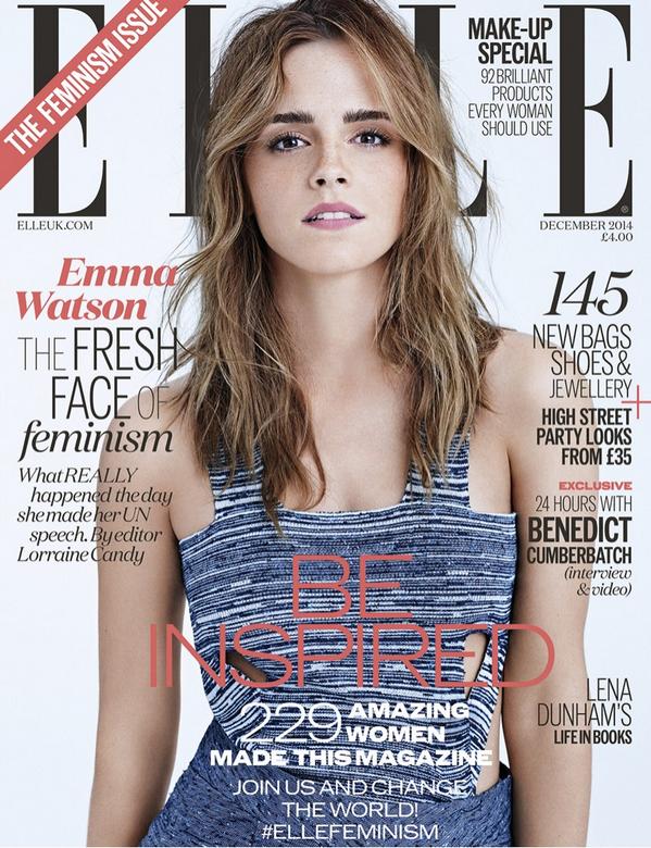 30 oktober: Thank you @ELLEUK for having me on the cover of the Feminism issue. My favourite magazine cover ever. LorraineELLE X 
