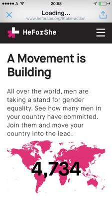 21 september: Take our pledge and put your name on the @heforshe worldwide map. 

